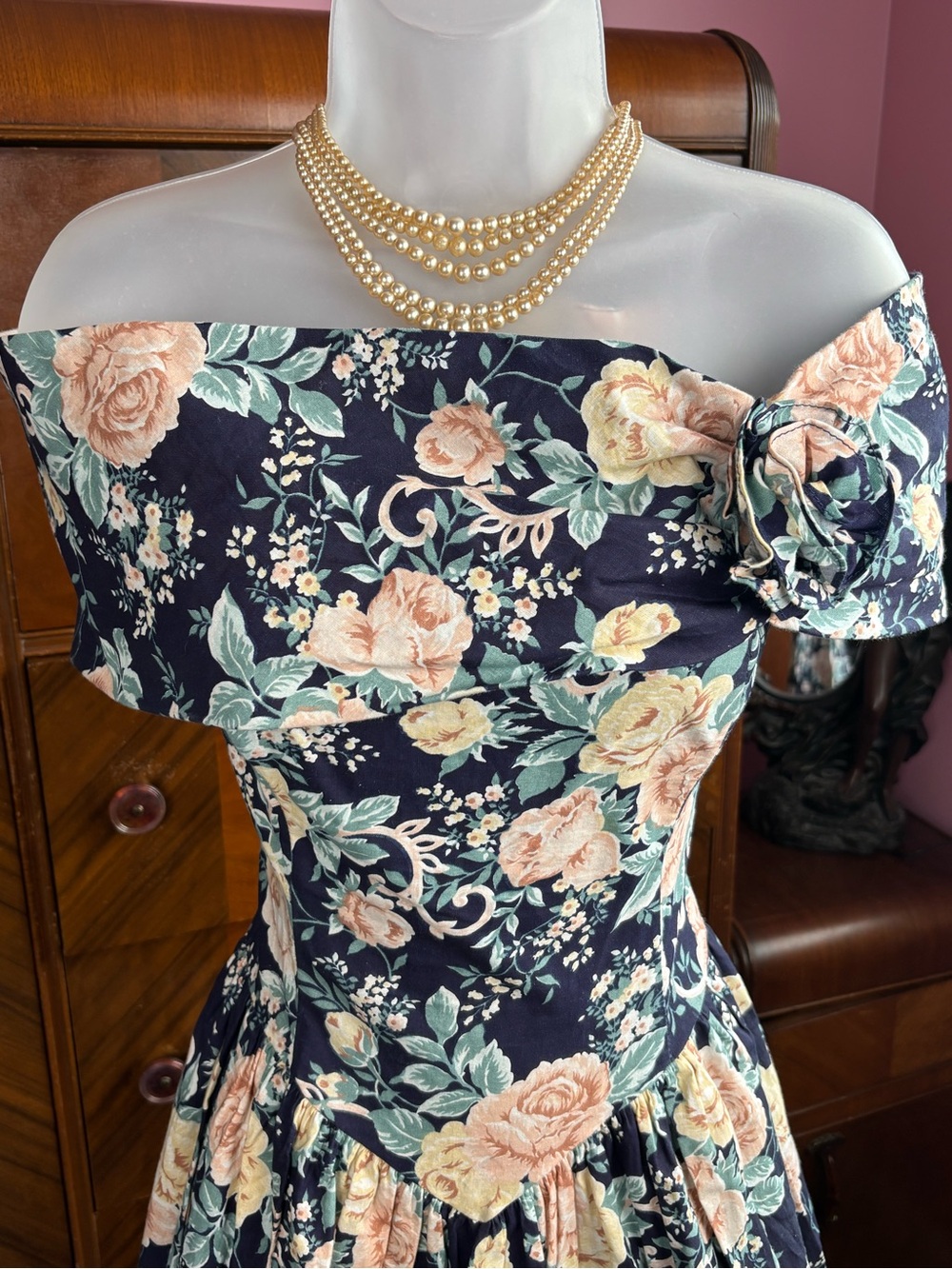 Vintage 80’s Romantic Jessica McClintock GUNNESAX Dress (Fits Modern US M) - Picture 7 of 11